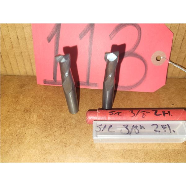 Set(2) of Solid Carbide BallNose End Mill 3/8" 2fl.