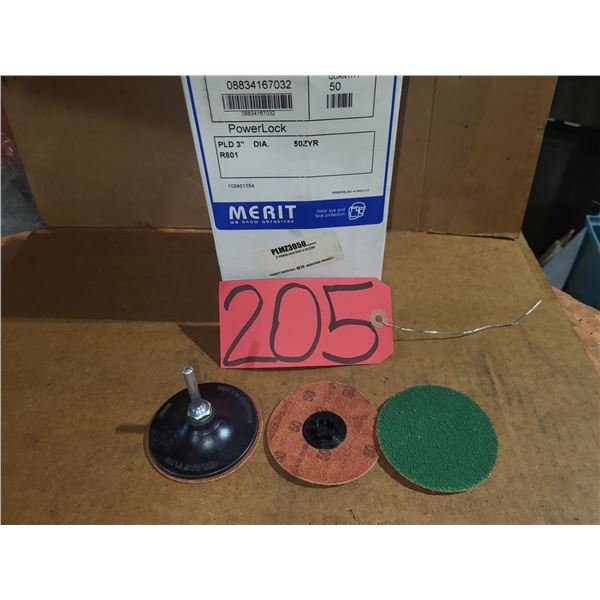 Box(50) of MERIT PowerLock Disc 3" Gr.50 zyrcon with Mandrel