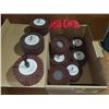 Image 2 : Box(10) of Assorted Dual-Blend Flap Wheel 3" x 1"1/2 x 1/4"-20 with Mandrel