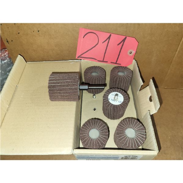 Box(10) of Dual-Blend Flap Wheel 2" x 2" x 1/4"-20 Gr. Fine with Mandrel