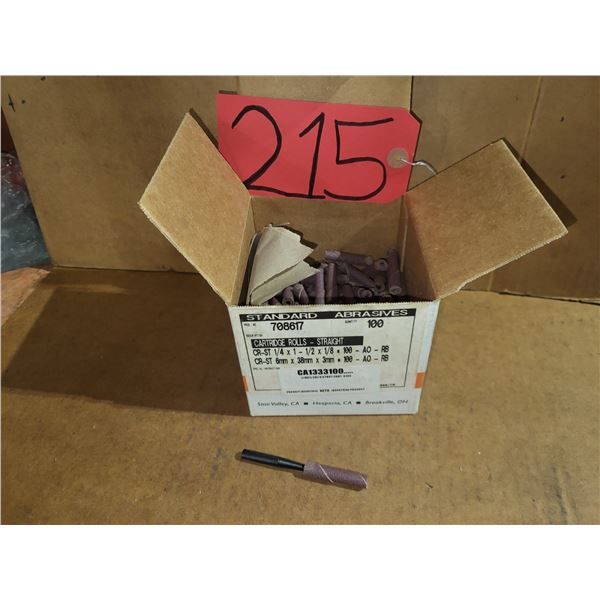 Box of Standard Abrasives Cartridge Roll with Mandrel 1/8" shank 1/4"