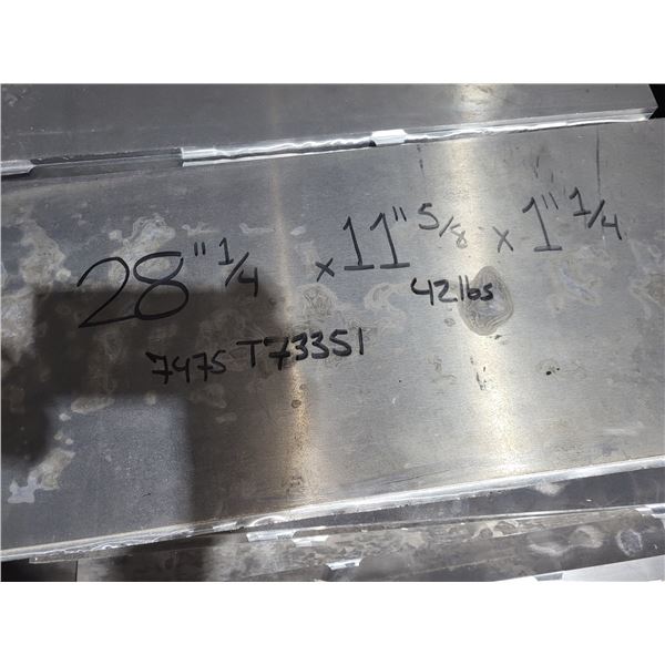 Lot(3) of Aluminum Plate 28"1/4 x 11"5/8 x 1"1/4