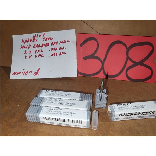Lot(4) of New  HARVEY TOOL Solid Carbide End Mill