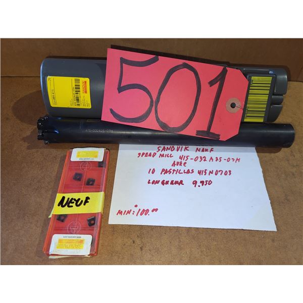 New SandVik Speed Mill 415-032 A25-07H with Inserts(10)