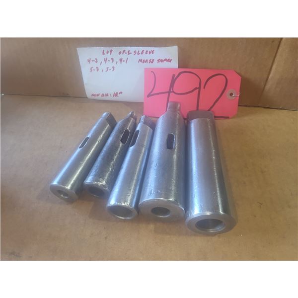 Lot(5) of Taper Shank Sleeve