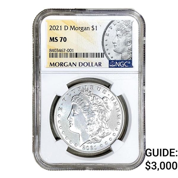 2021-D Morgan Silver Dollar NGC MS70