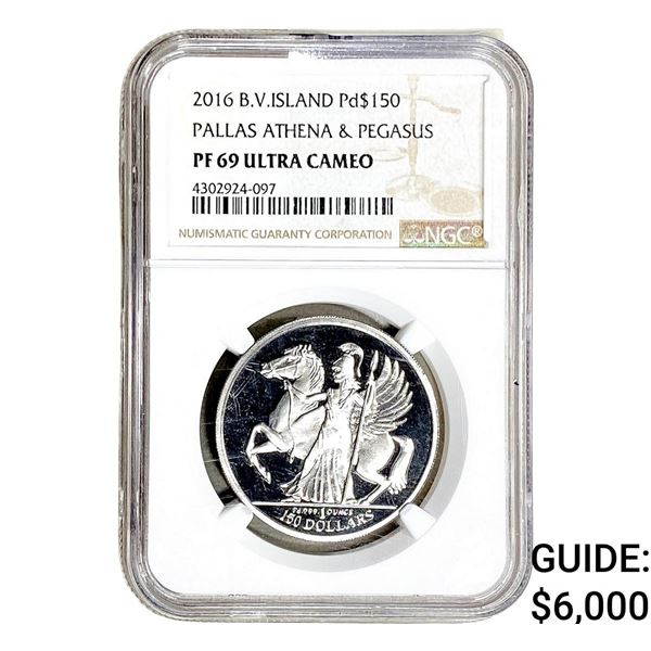 2016 Virgin Islands 1oz Palladium $150 NGC PF69 UC