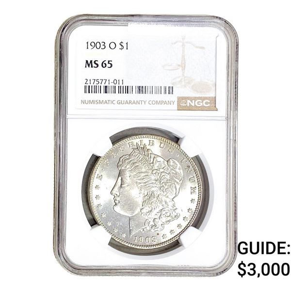 1903-O Morgan Silver Dollar NGC MS65