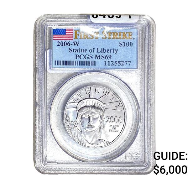 2006-W 1oz Platinum $100 Liberty PCGS MS69