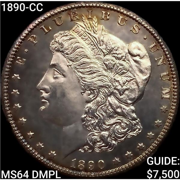 1890-CC Morgan Silver Dollar CHOICE BU DMPL