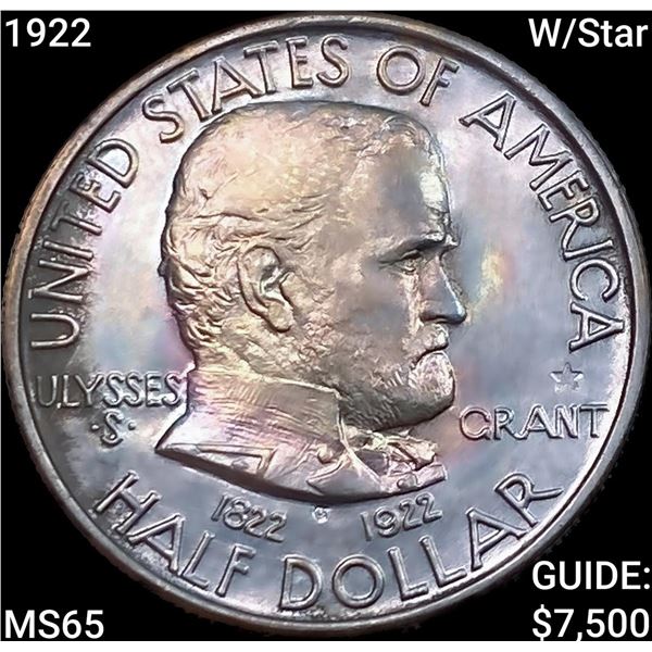 1922 W/Star Grant Half Dollar GEM BU