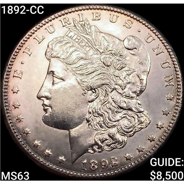 1892-CC Morgan Silver Dollar CHOICE BU