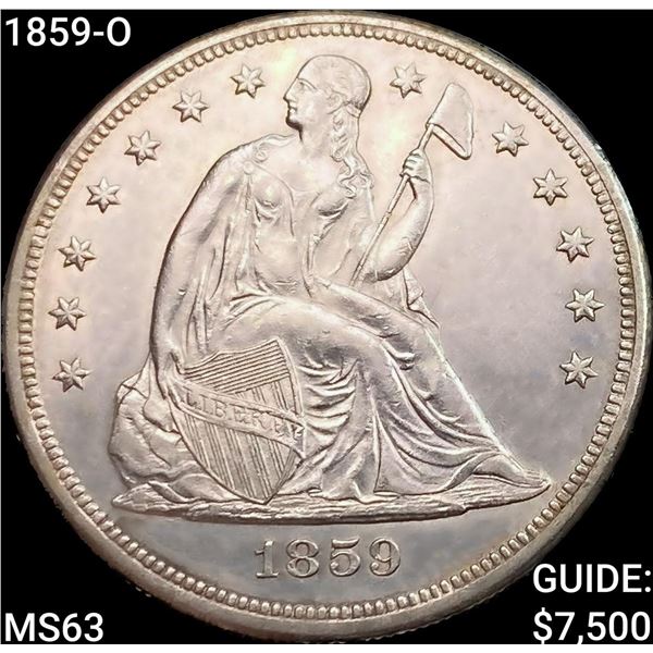 1859-O Seated Liberty Dollar CHOICE BU