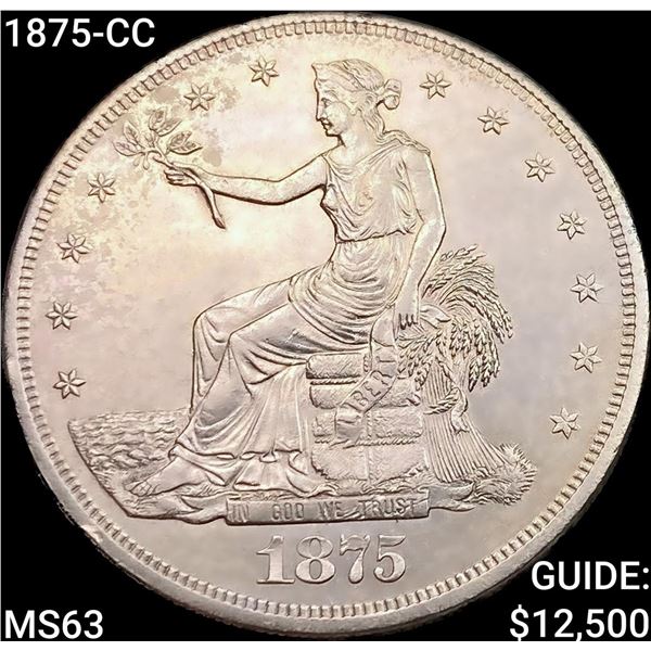 1875-CC Silver Trade Dollar CHOICE BU