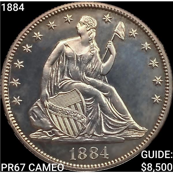 1884 Seated Liberty Half Dollar SUPERB GEM PROOF CAM