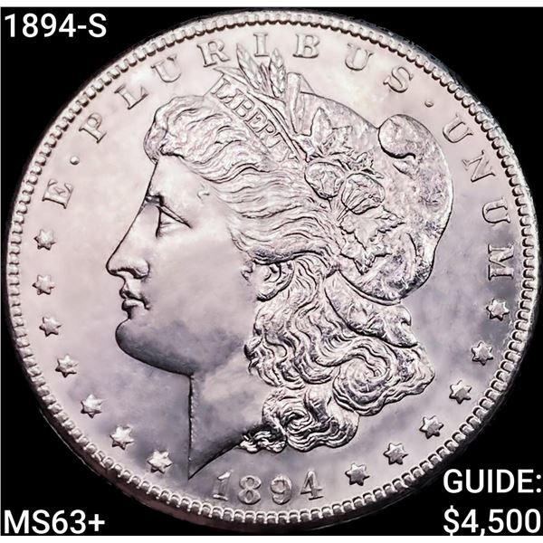 1894-S Morgan Silver Dollar CHOICE BU+