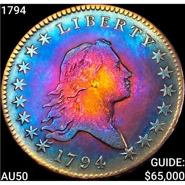 1794 Flowing Hair Half Dollar CLOSELY UNCIRCULATED