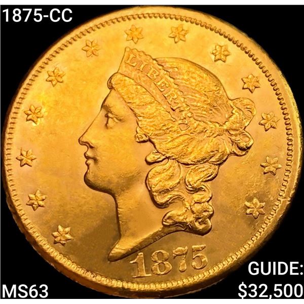 1875-CC $20 Gold Double Eagle CHOICE BU