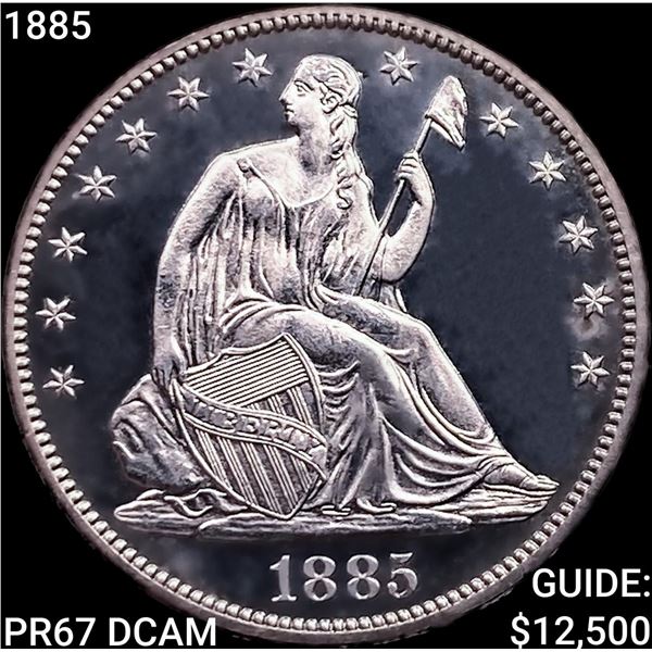 1885 Seated Liberty Half Dollar SUPERB GEM PROOF DCAM