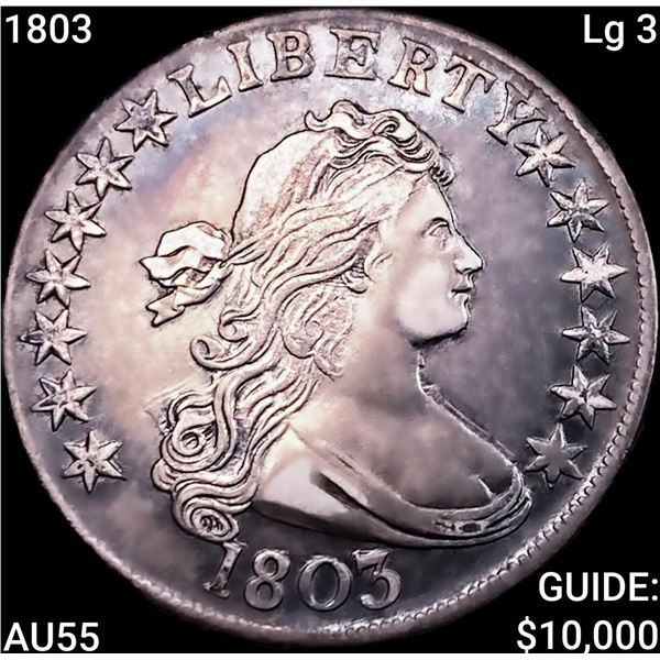 1803 Lg 3 Draped Bust Half Dollar HIGH GRADE