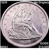 Image 1 : 1839 No Drapery Seated Liberty Half Dollar UNCIRCULATED