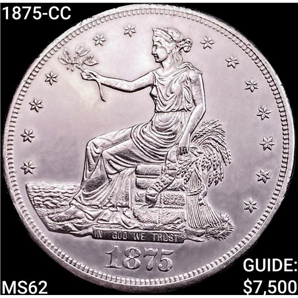 1875-CC Silver Trade Dollar UNCIRCULATED