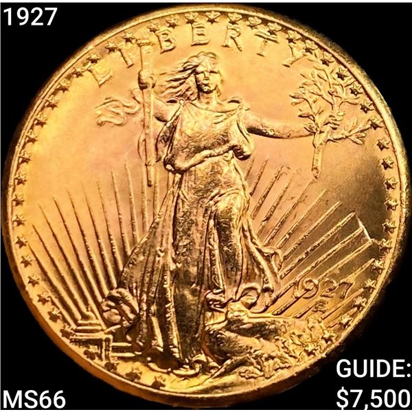 1927 $20 Gold Double Eagle GEM BU