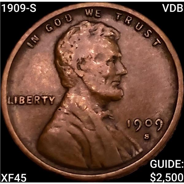1909-S VDB Wheat Cent NEARLY UNCIRCULATED