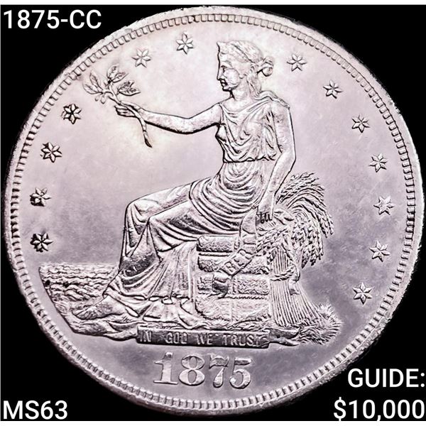 1875-CC Silver Trade Dollar CHOICE BU