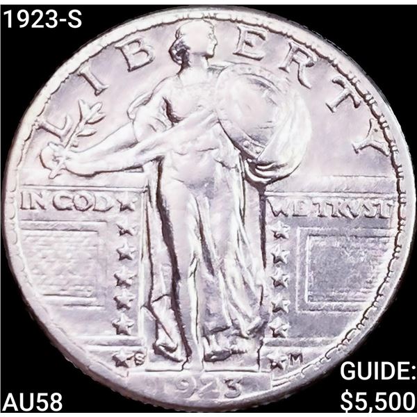 1923-S Standing Liberty Quarter CHOICE AU