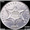 Image 1 : 1866 Silver Three Cent GEM BU