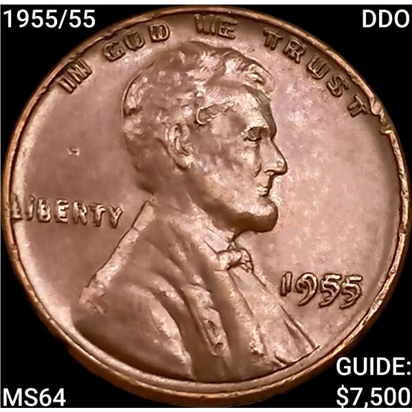 1955/55 DDO Wheat Cent CHOICE BU