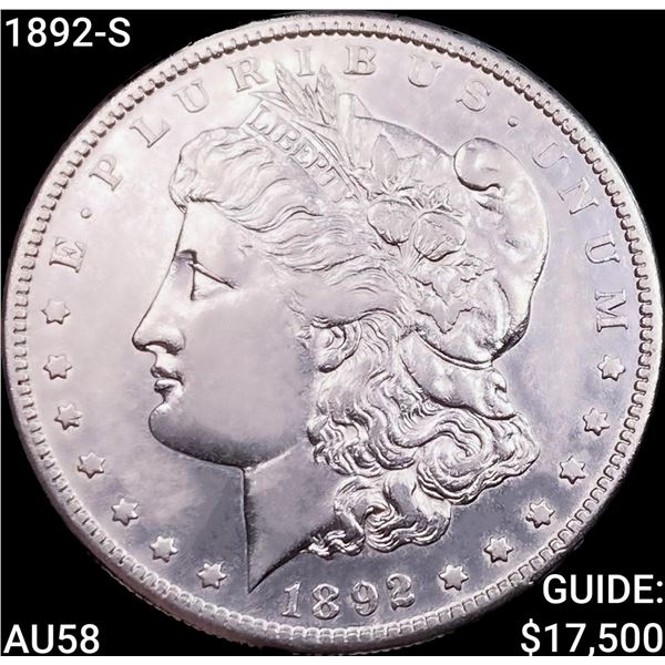 1892-S Morgan Silver Dollar CHOICE AU