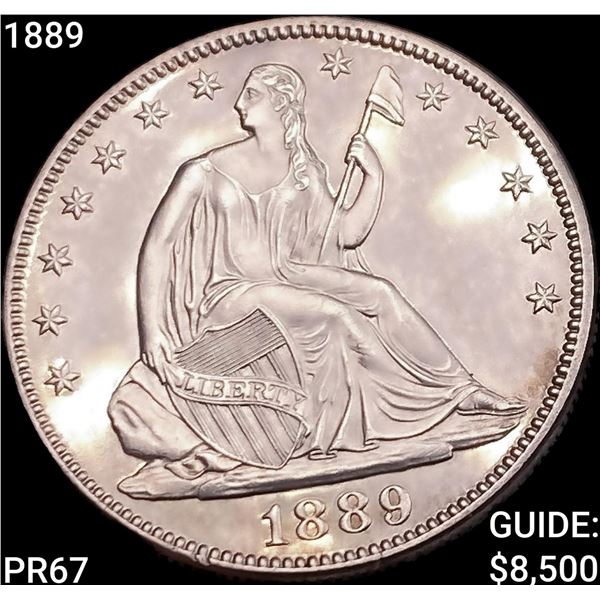 1889 Seated Liberty Half Dollar SUPERB GEM PROOF
