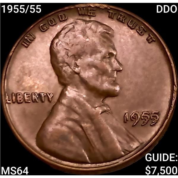 1955/55 DDO Wheat Cent CHOICE BU