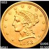 Image 1 : 1853 $2.50 Gold Quarter Eagle UNCIRCULATED