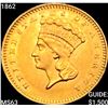 Image 1 : 1862 Rare Gold Dollar CHOICE BU