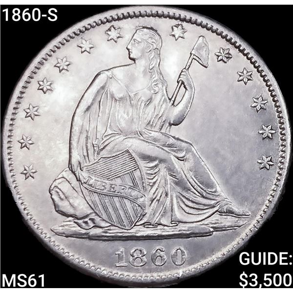 1860-S Seated Liberty Half Dollar UNCIRCULATED