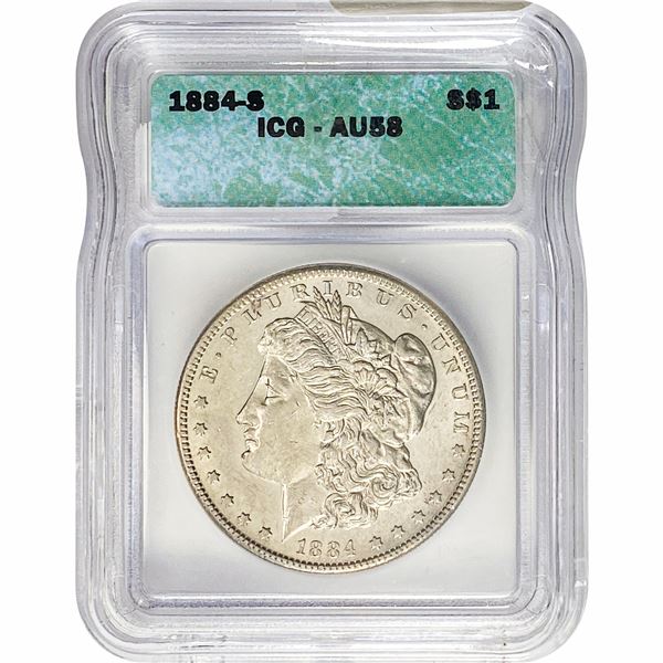1884-S Morgan Silver Dollar ICG AU58