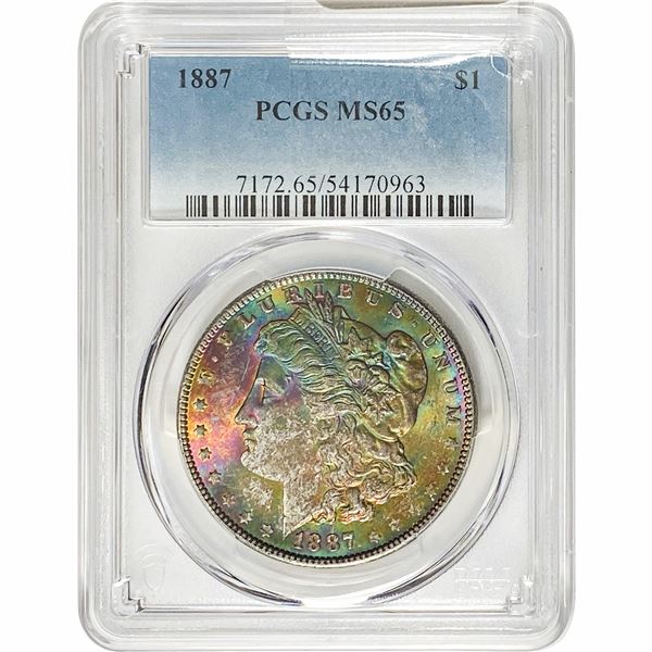 1887 Morgan Silver Dollar PCGS MS65