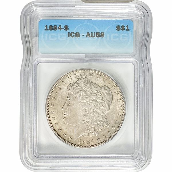 1884-S Morgan Silver Dollar ICG AU58