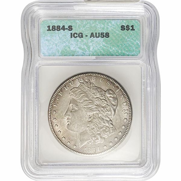 1884-S Morgan Silver Dollar ICG AU58