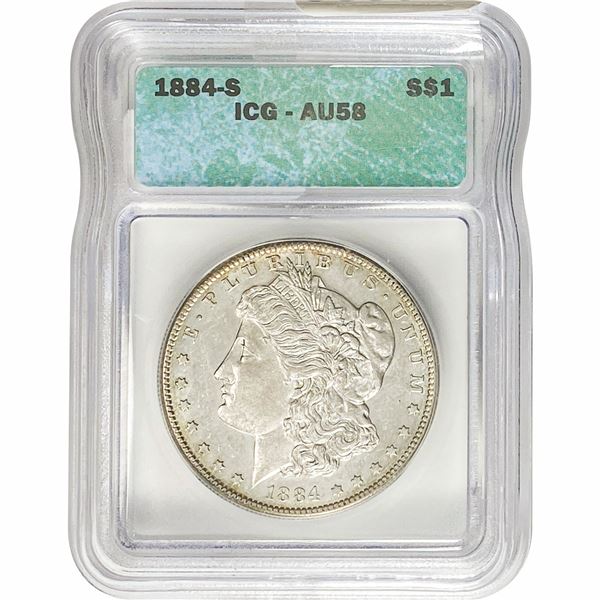 1884-S Morgan Silver Dollar ICG AU58
