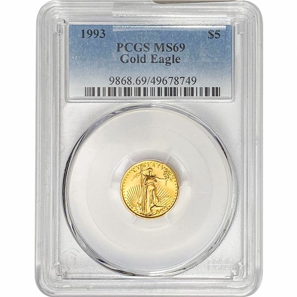 1993 G$5 Eagle 1/10oz PCGS MS69