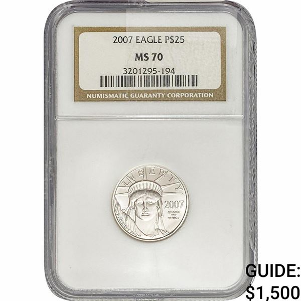 2007 P$25 Eagle 1/4oz NGC MS70