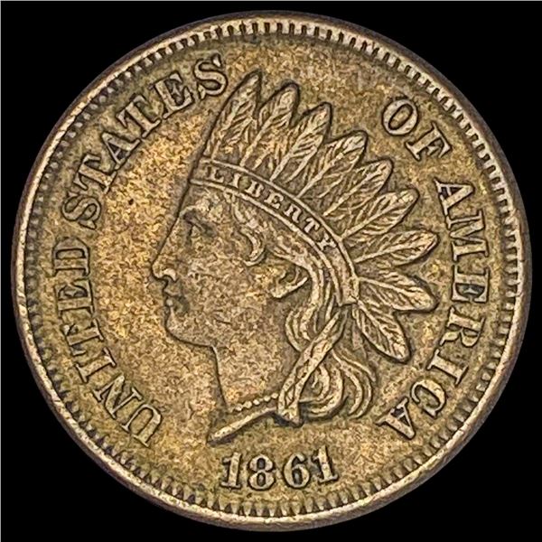 1861 Copper-Nickel Indian Head Cent CLOSELY UNCIRCULATED