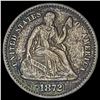 Image 1 : 1872 Seated Liberty Silver Half Dime LIGHTLY CIRCULATED