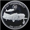 Image 2 : 2017 Tuvalu Silver P-47 Thunderbolt $1 GEM PROOF