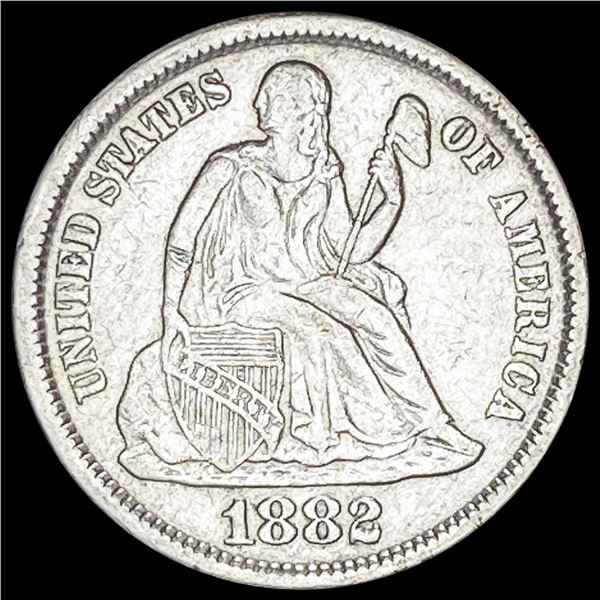1882 Seated Liberty Dime NEARLY UNCIRCULATED