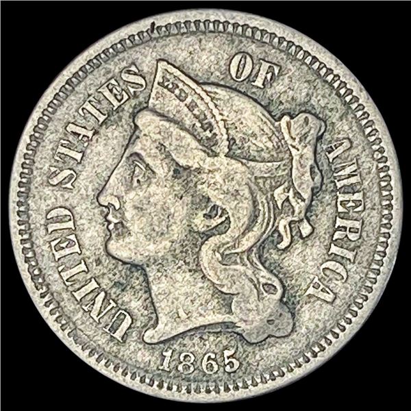 1865 Nickel Three-Cent Piece LIGHTLY CIRCULATED
